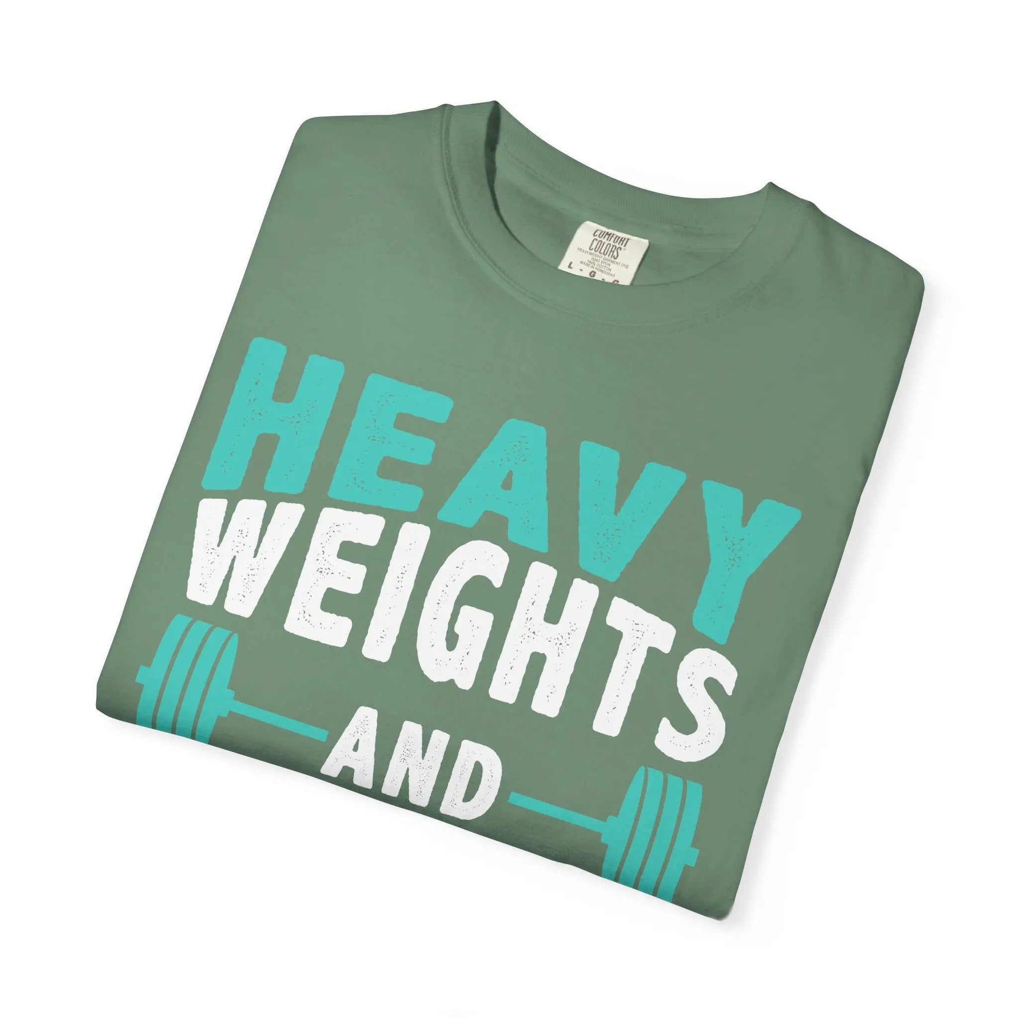 Gym Workout T-Shirt - Heavy Weights Protein Shakes Design for Lifters Printify