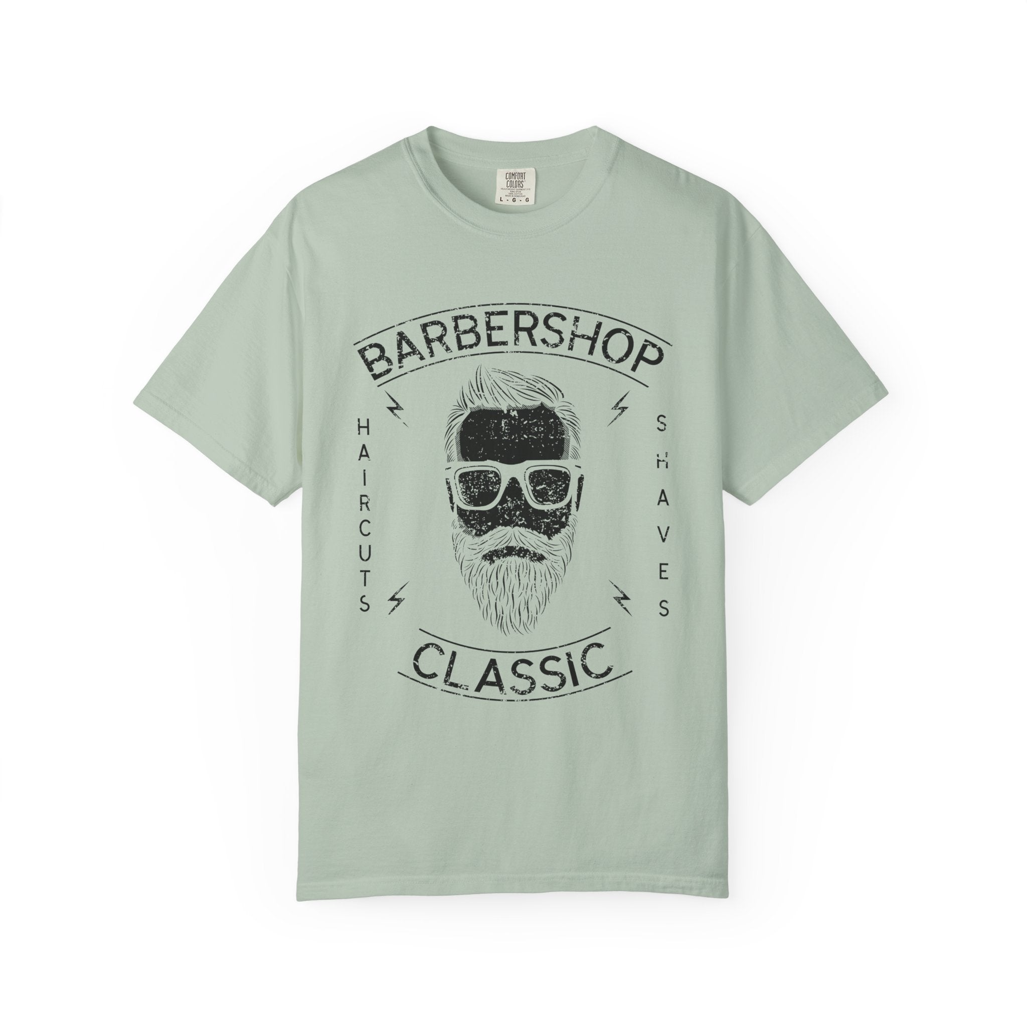 Barbershop Haircuts Shaves Classic Design Trendy T-Shirt - Sinful Threads
