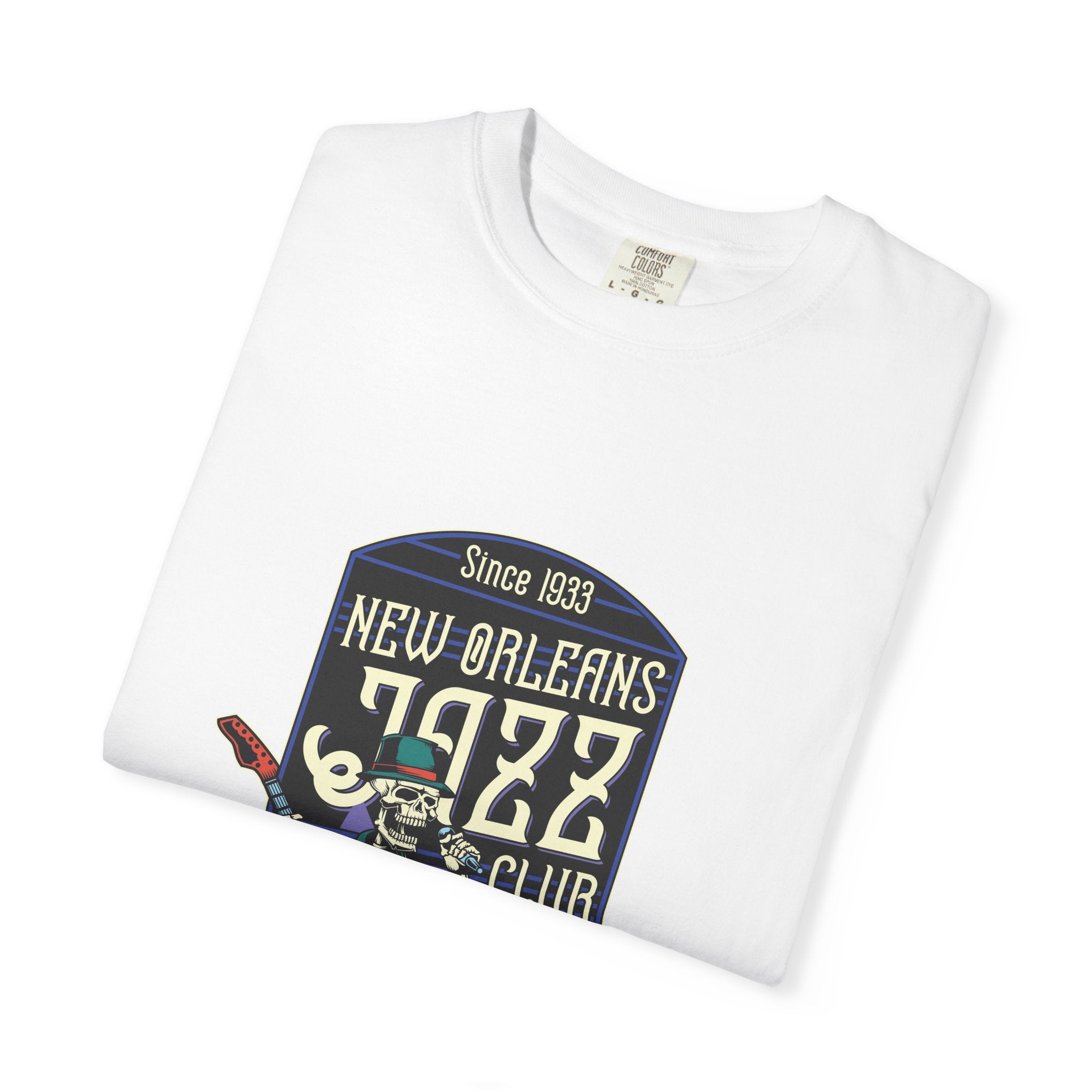 New Orleans Jazz Shirt - Jazz Club Skull Tee, NOLA Music Gift - Sinful Threads