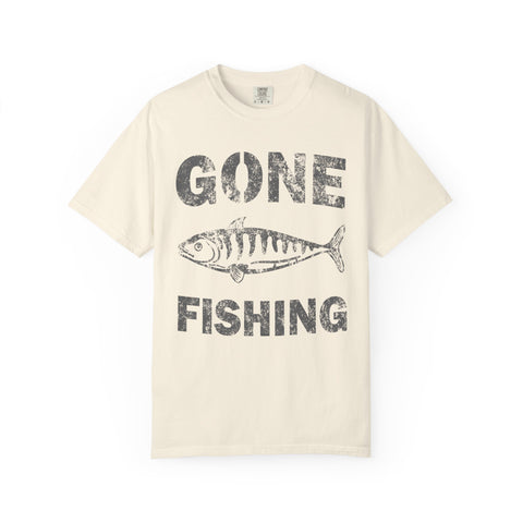 Gone Fishing Design Featuring Fish Graphic Grunge Style T-Shirt - Sinful Threads