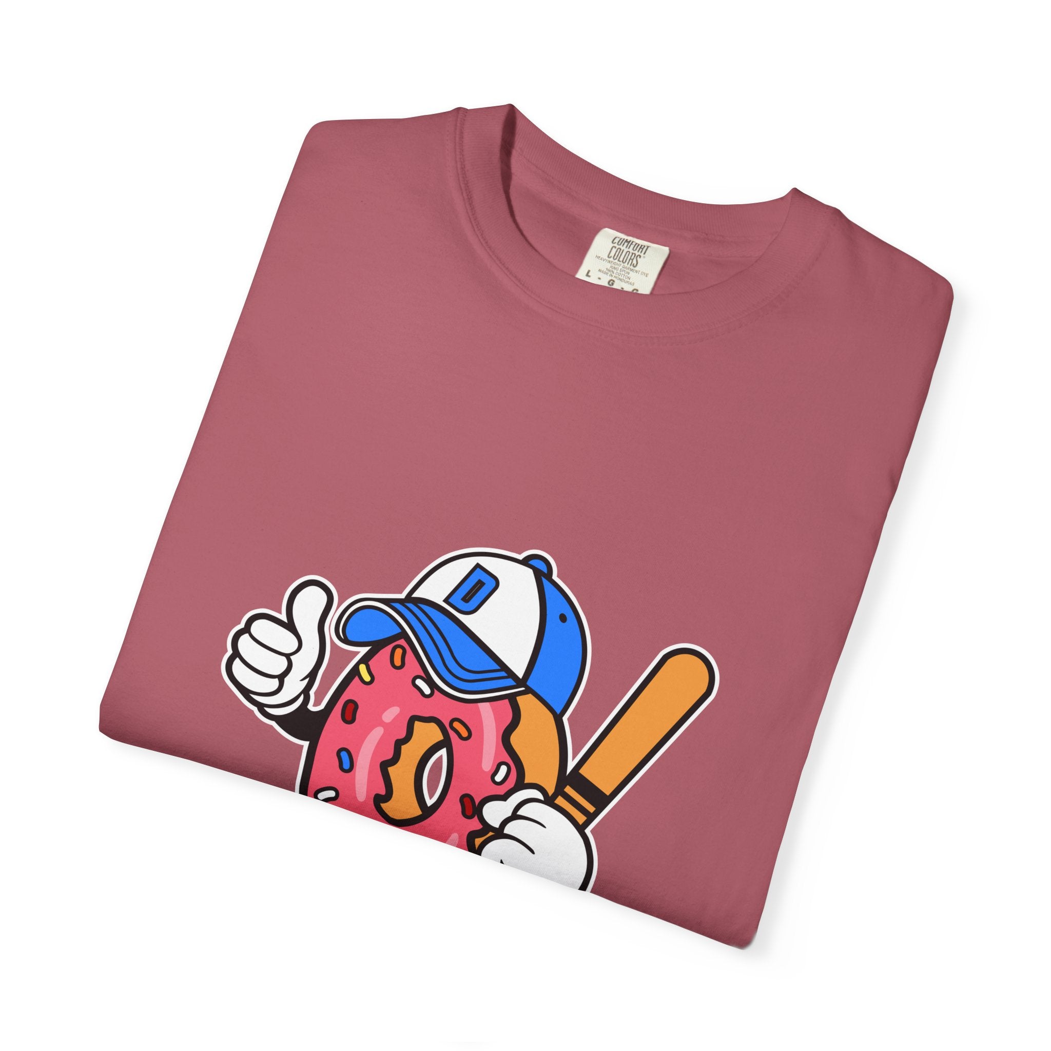 Doughnut the Baseball Player Fun and Sweet T-Shirt - Sinful Threads