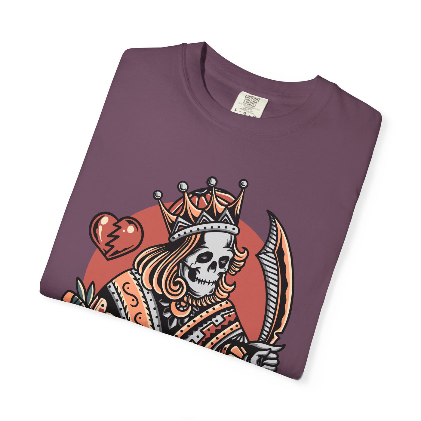 Skull King Hearts Shirt - Playing Card Tee, Unique Poker Gift - Sinful Threads