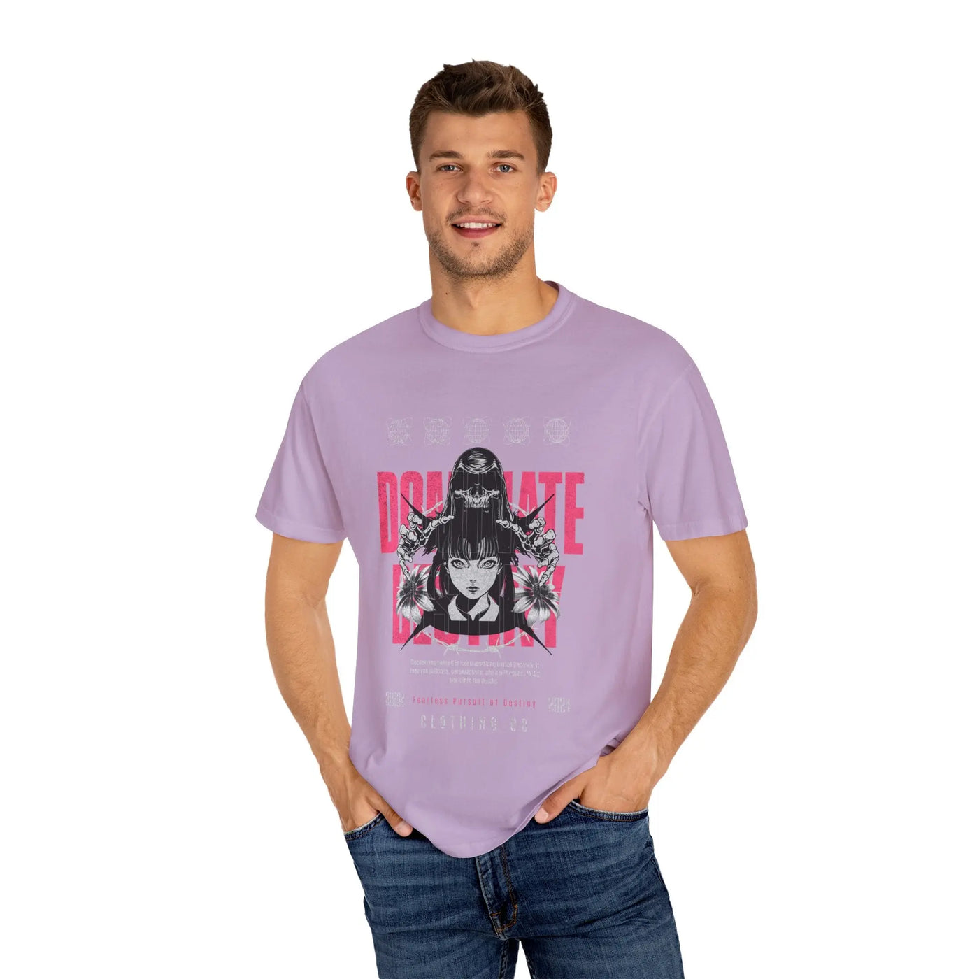 Gothic Skull Tee - Fearless Dark Anime Aesthetic Girl - Sinful Threads