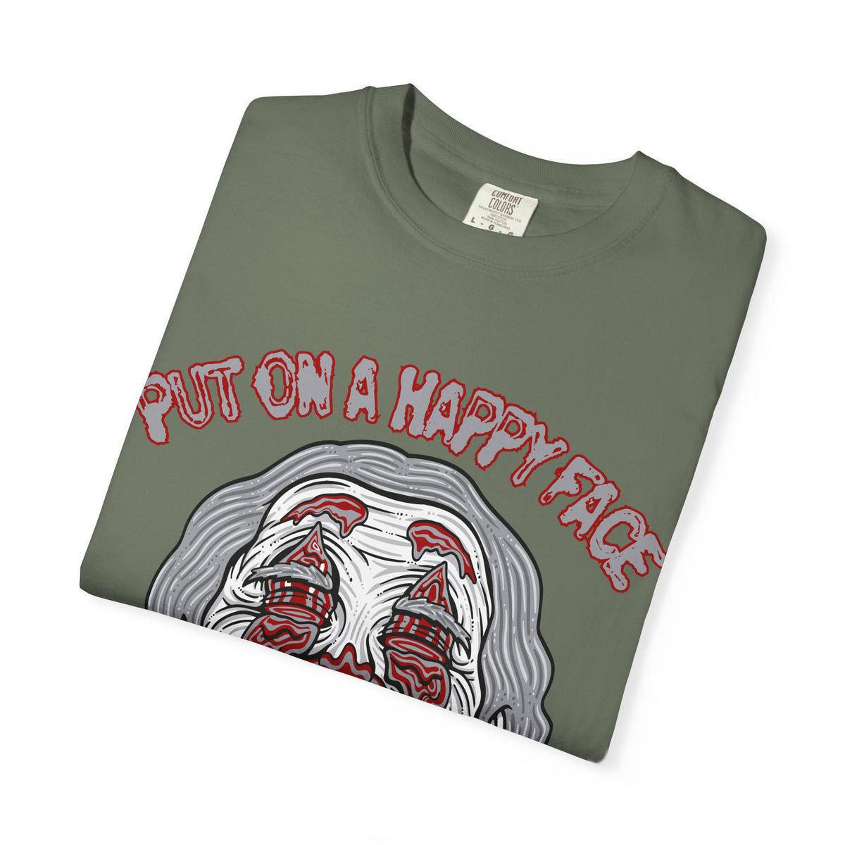 Trippy Clown Shirt - Put On Happy Face Psychedelic Tee Fun