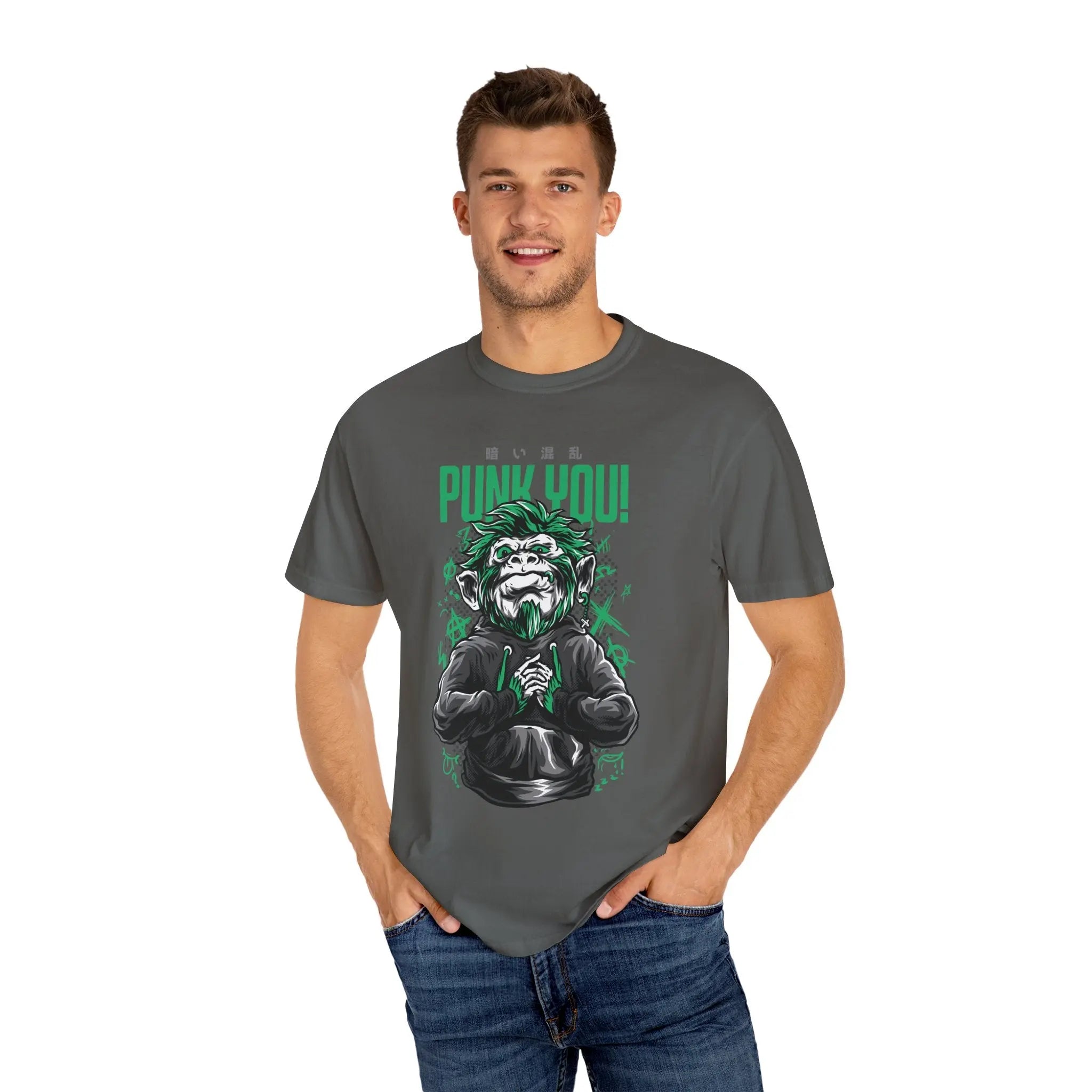 Distinctive Punk You Monkey Graphic Short Sleeve T-Shirt - Sinful Threads