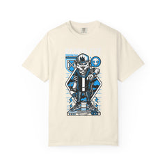 Gangster Wolf with Microphone Urban Art Drawing T-Shirt