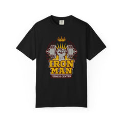 Iron Man Fitness Center Logo Graphic Design Image T-Shirt