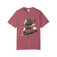 TV Head Skater Shirt - Retro Television Tee - Funny Geek Gift