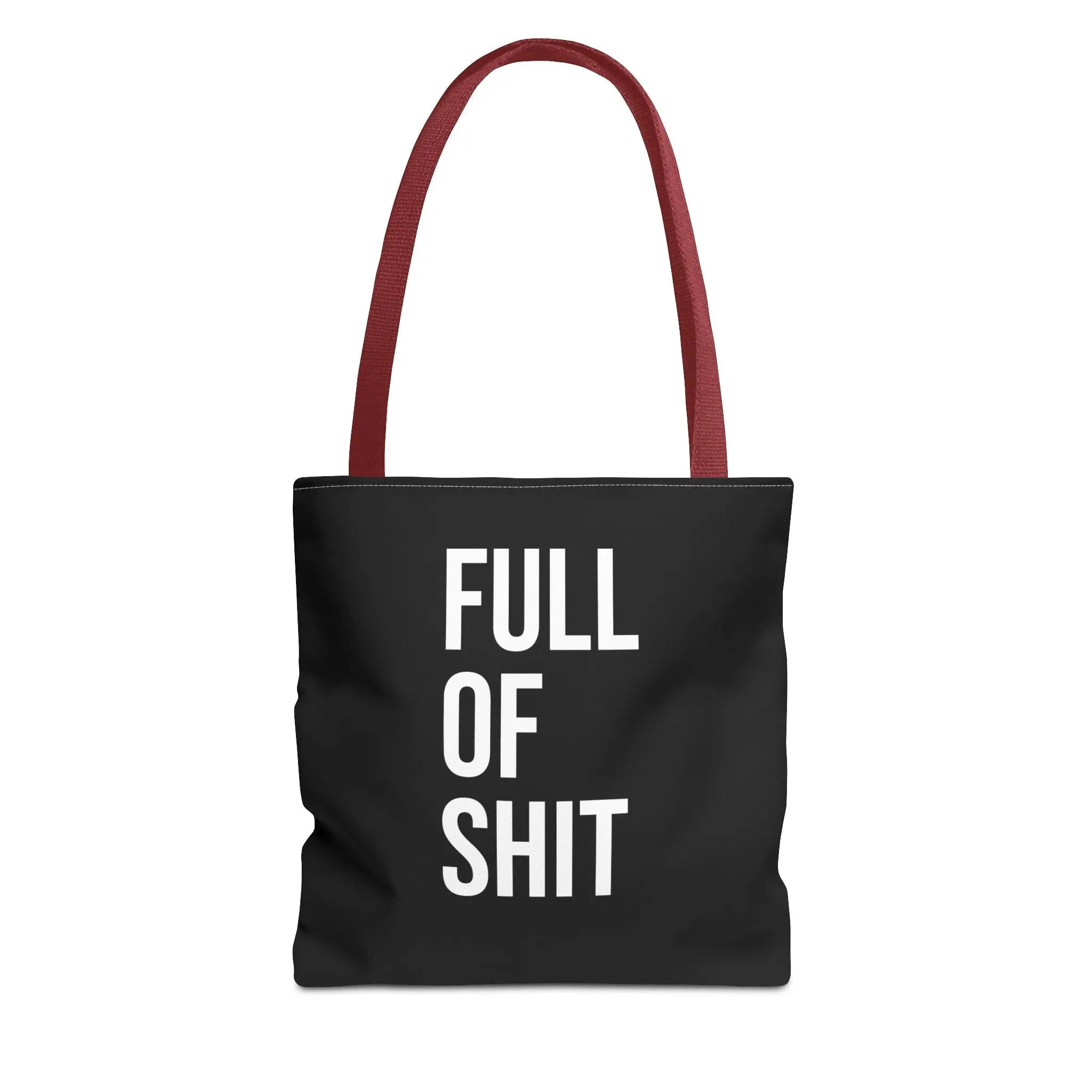 Sarcastic Canvas Tote Bag - Full Of Shit Funny Quote - Sinful Threads