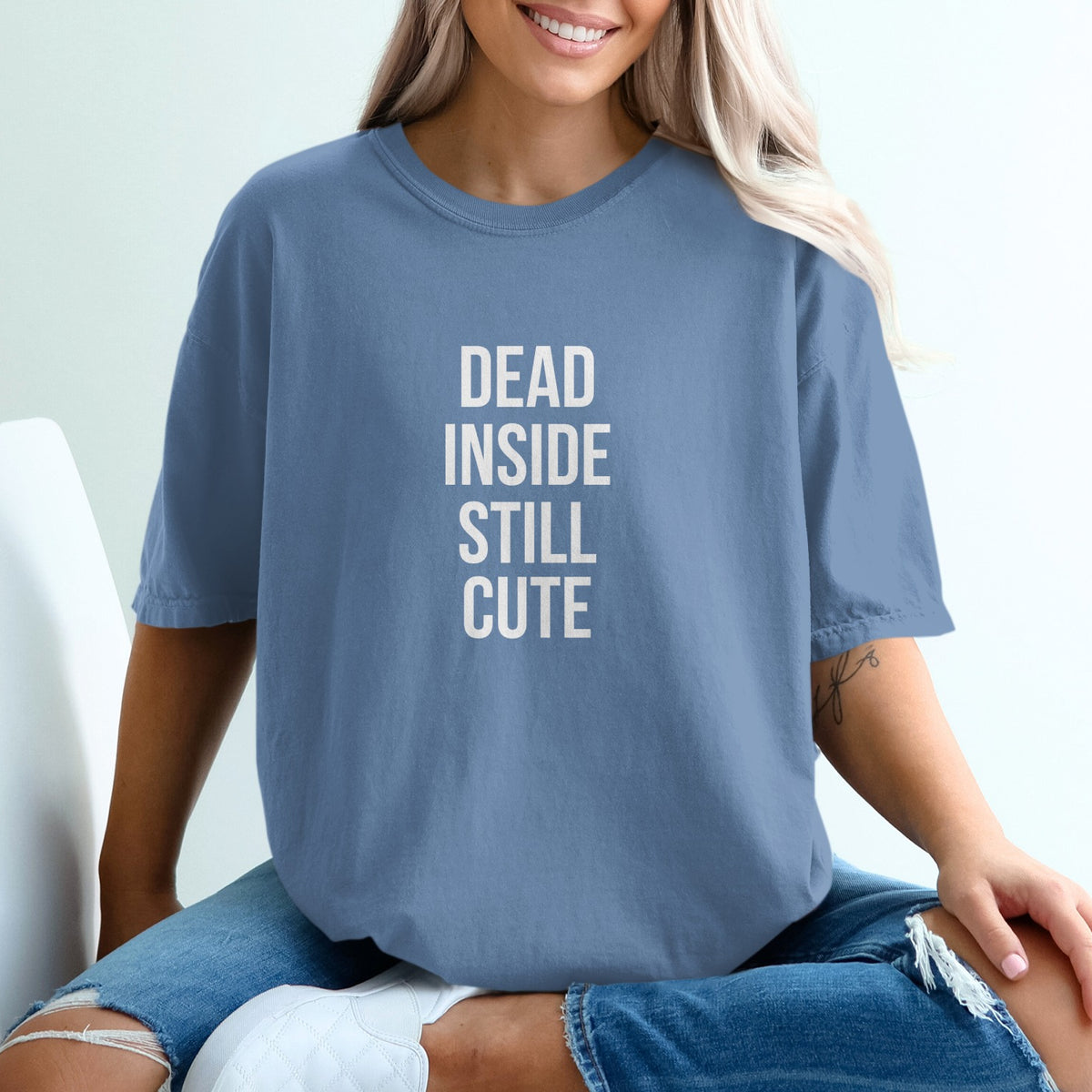 Dead Inside Still Cute Statement T-Shirt product type