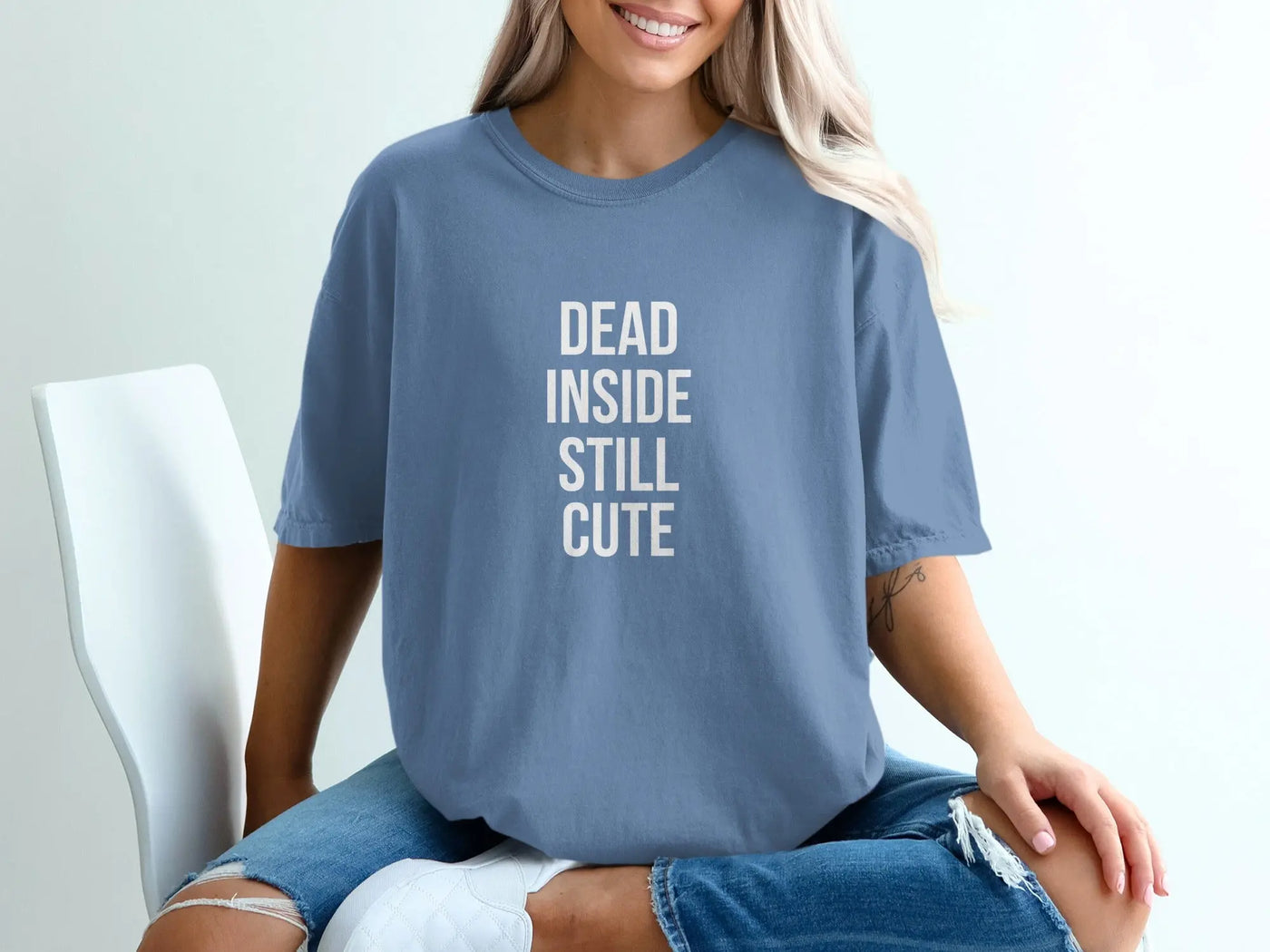Dead Inside Still Cute Statement T-Shirt product type