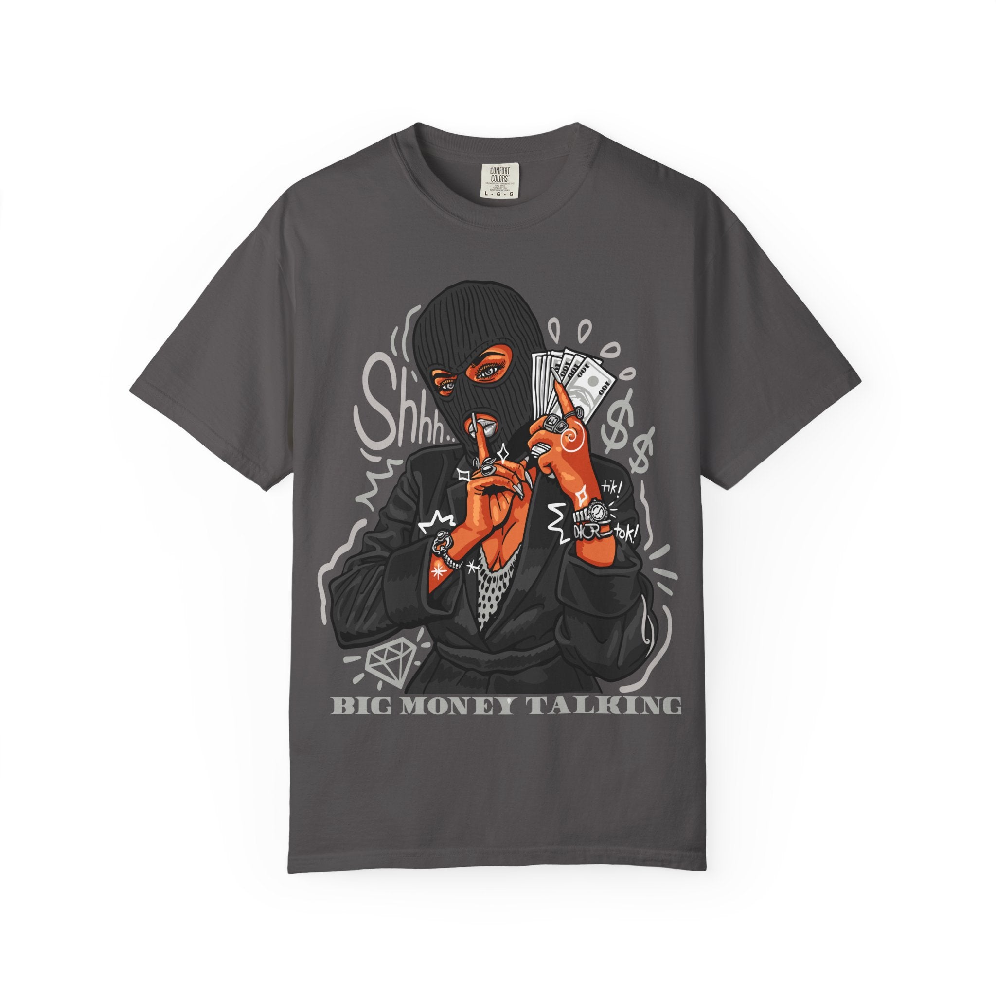 Money Heist Shhh Graphic Tee – Gangster Streetwear - Sinful Threads