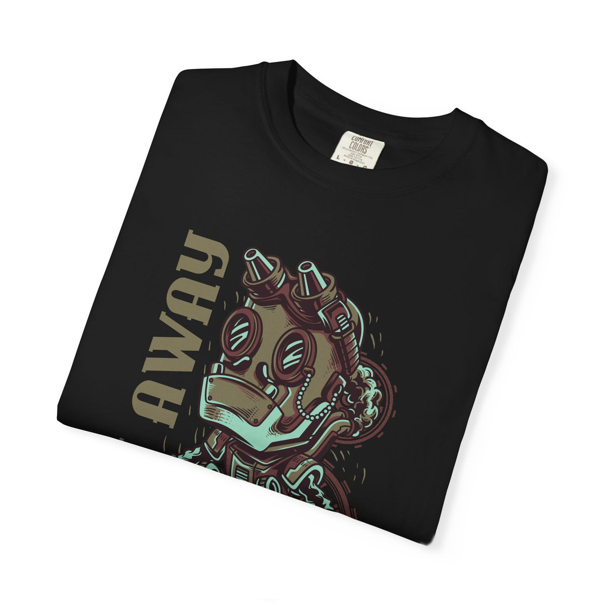 Fly Away Einstein Robot On Skateboard Illustration T-Shirt