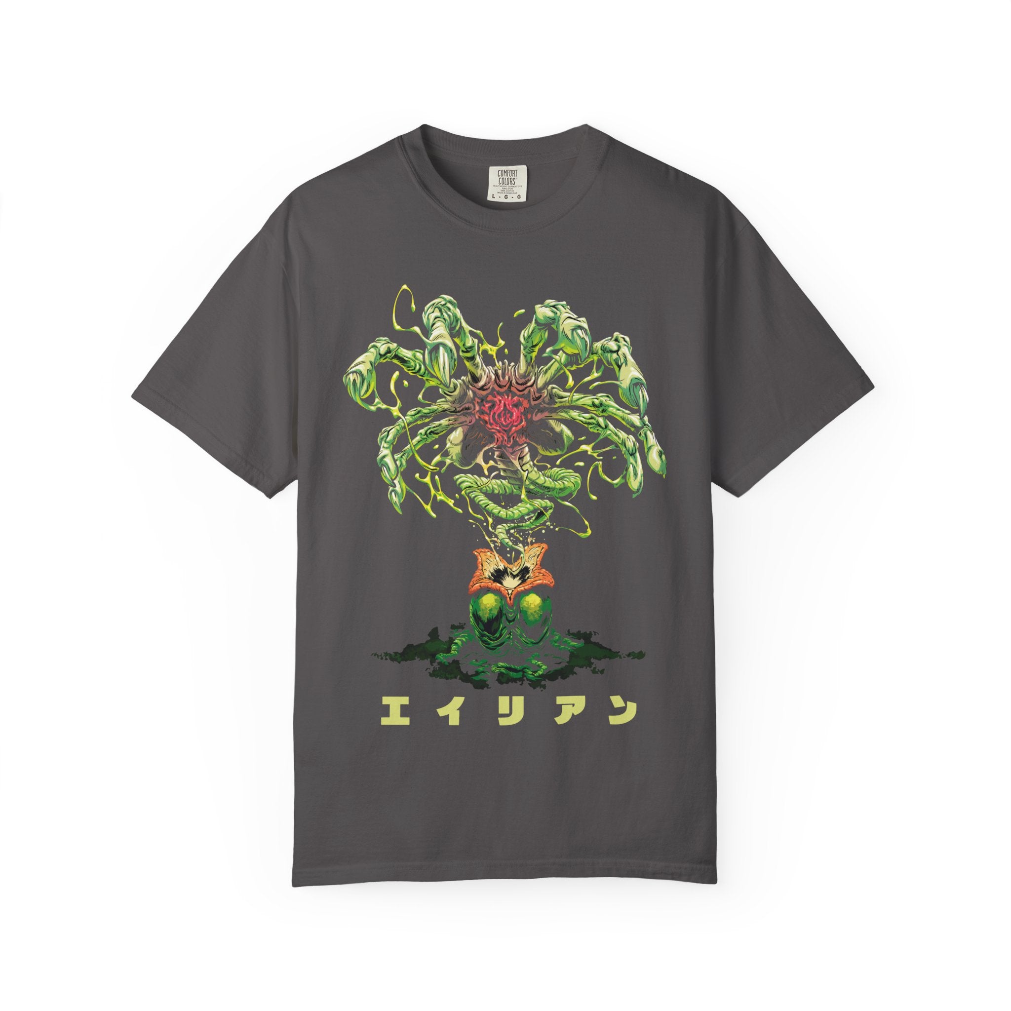 Retro Alien Tee - Japanese Horror Sci-Fi Vintage Urban Style - Sinful Threads