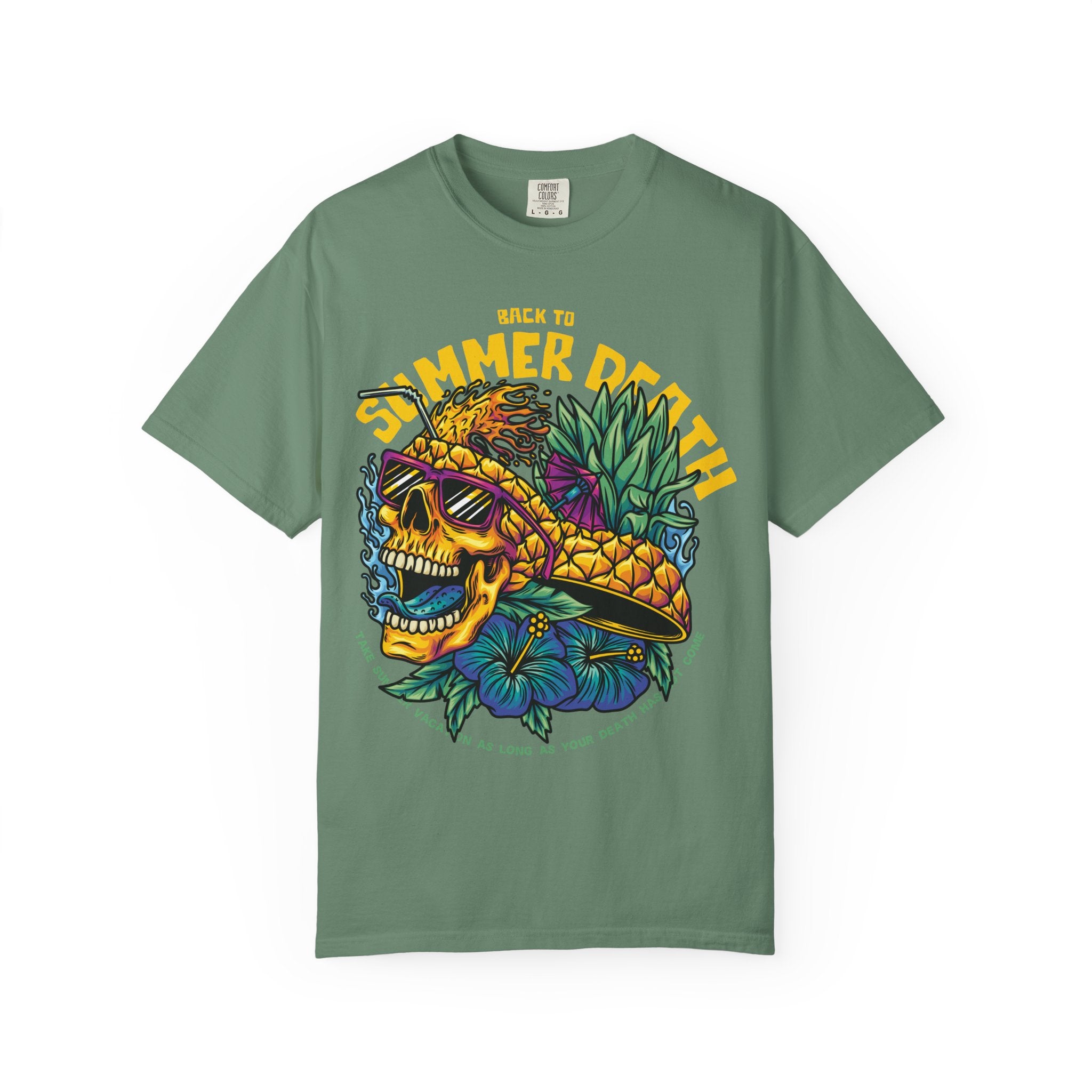 Pineapple Skull Tee - Tropical Skull Tee - Edgy Summer Gift - Sinful Threads