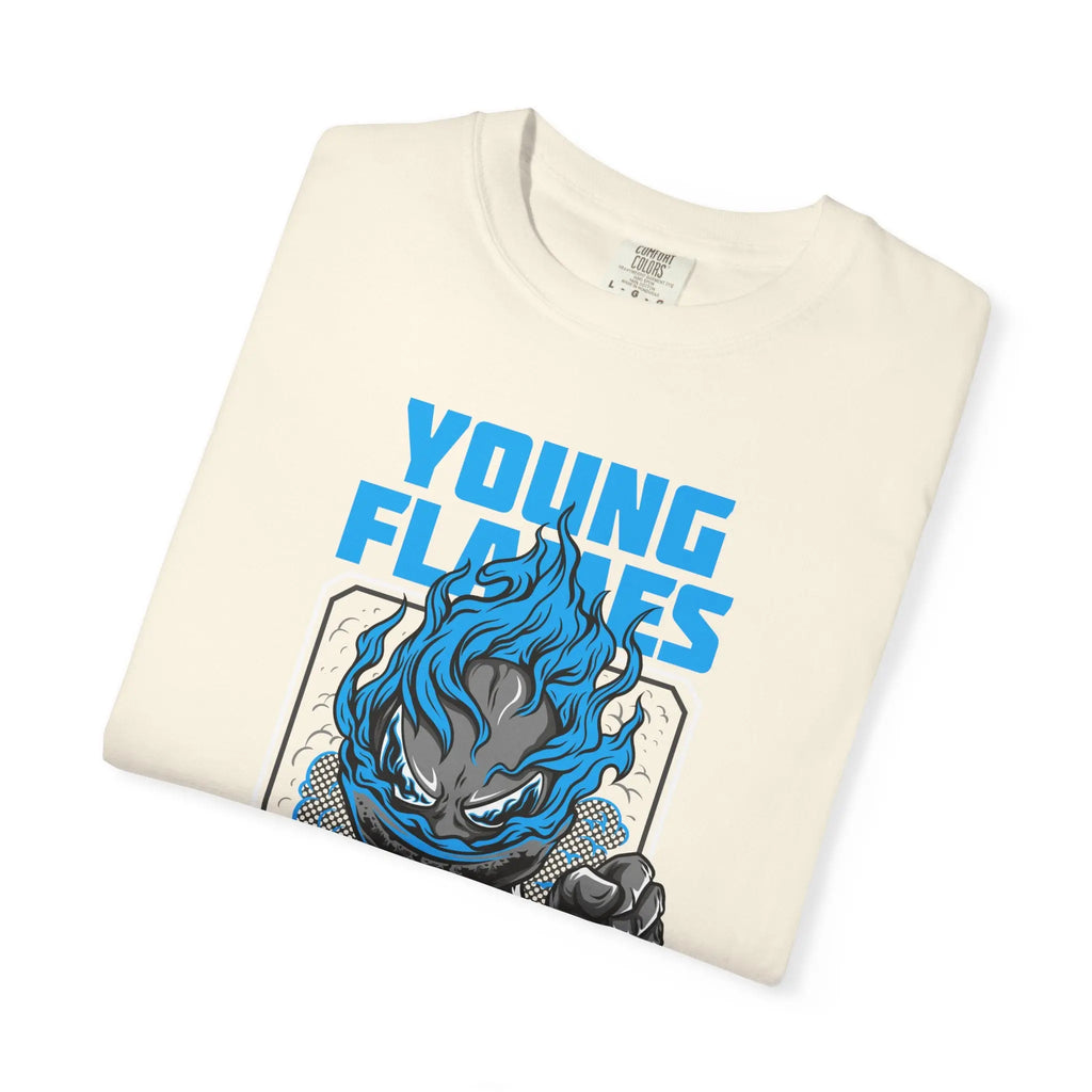 Young Flames Graphic T-Shirt Bold and Fierce Design - Sinful Threads