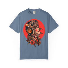 Biker Girl Shirt - Tattoo Flower Tee - Motorcycle Art Gift