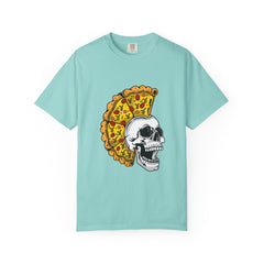 Pizza Mohawk Skull Funny Graphic Unique Design T-Shirt