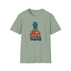 Bold Pineapple Print Tee - Summer Vibes Tropical Graphic