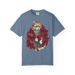 Occult Cat Tee - Weirdcore Ouija Shirt - Floral Graphic