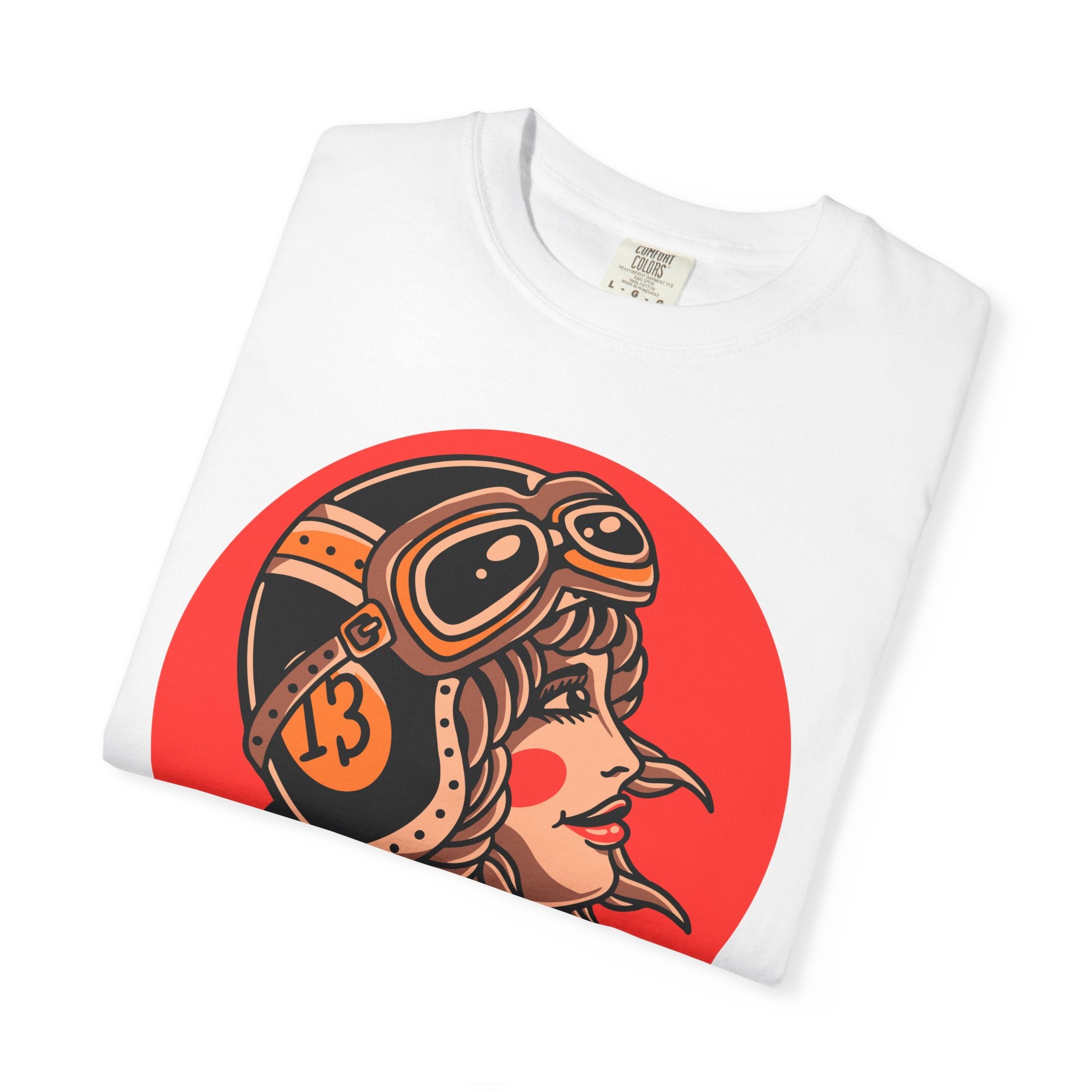 Biker Girl Shirt - Tattoo Flower Tee - Motorcycle Art Gift - Sinful Threads