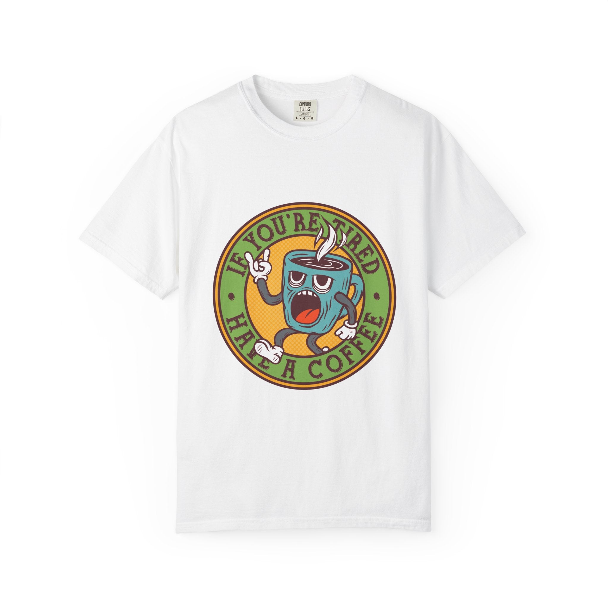 Funny Coffee Shirt - Tired Needs Coffee - Sarcastic Quote Tee - Sinful Threads