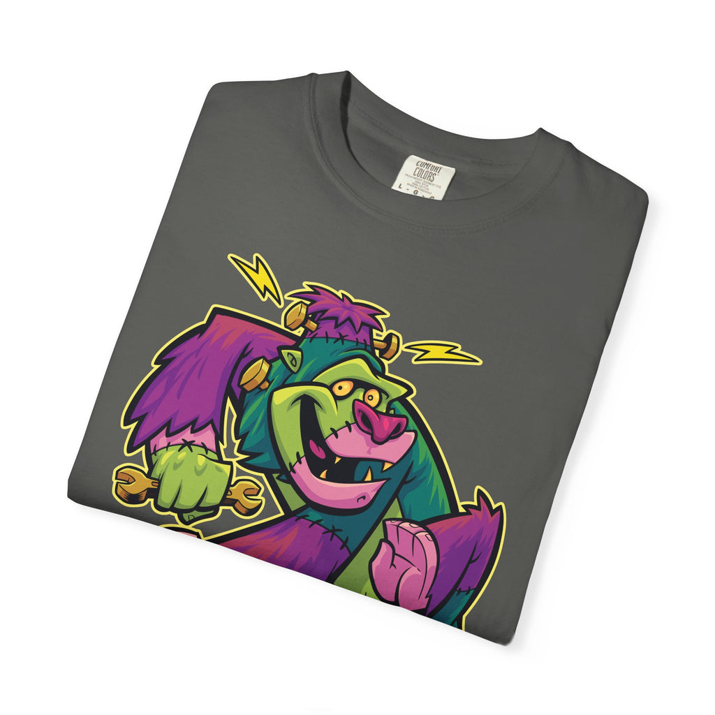 Monster Mashup Tee - King Kong Frankenstein Cartoon Design - Sinful Threads