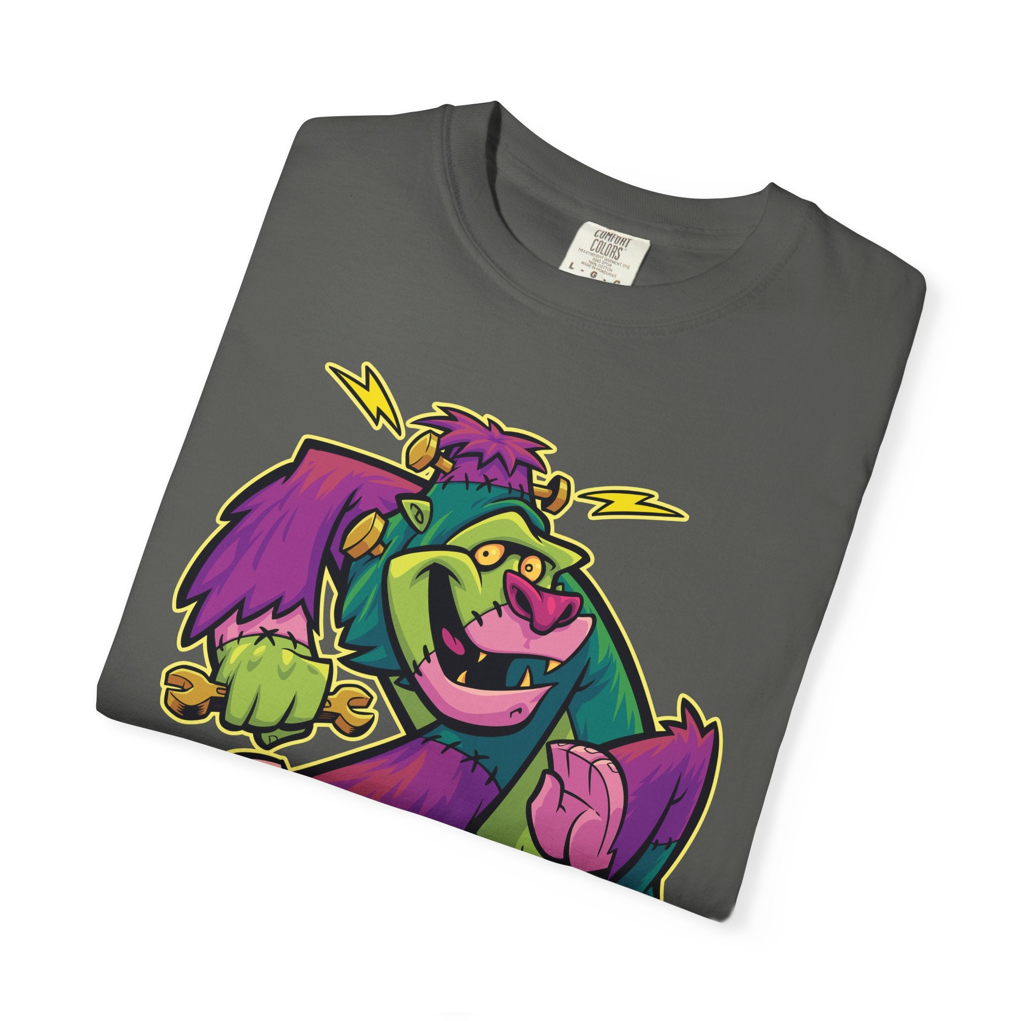 Monster Mashup Tee - King Kong Frankenstein Cartoon Design - Sinful Threads