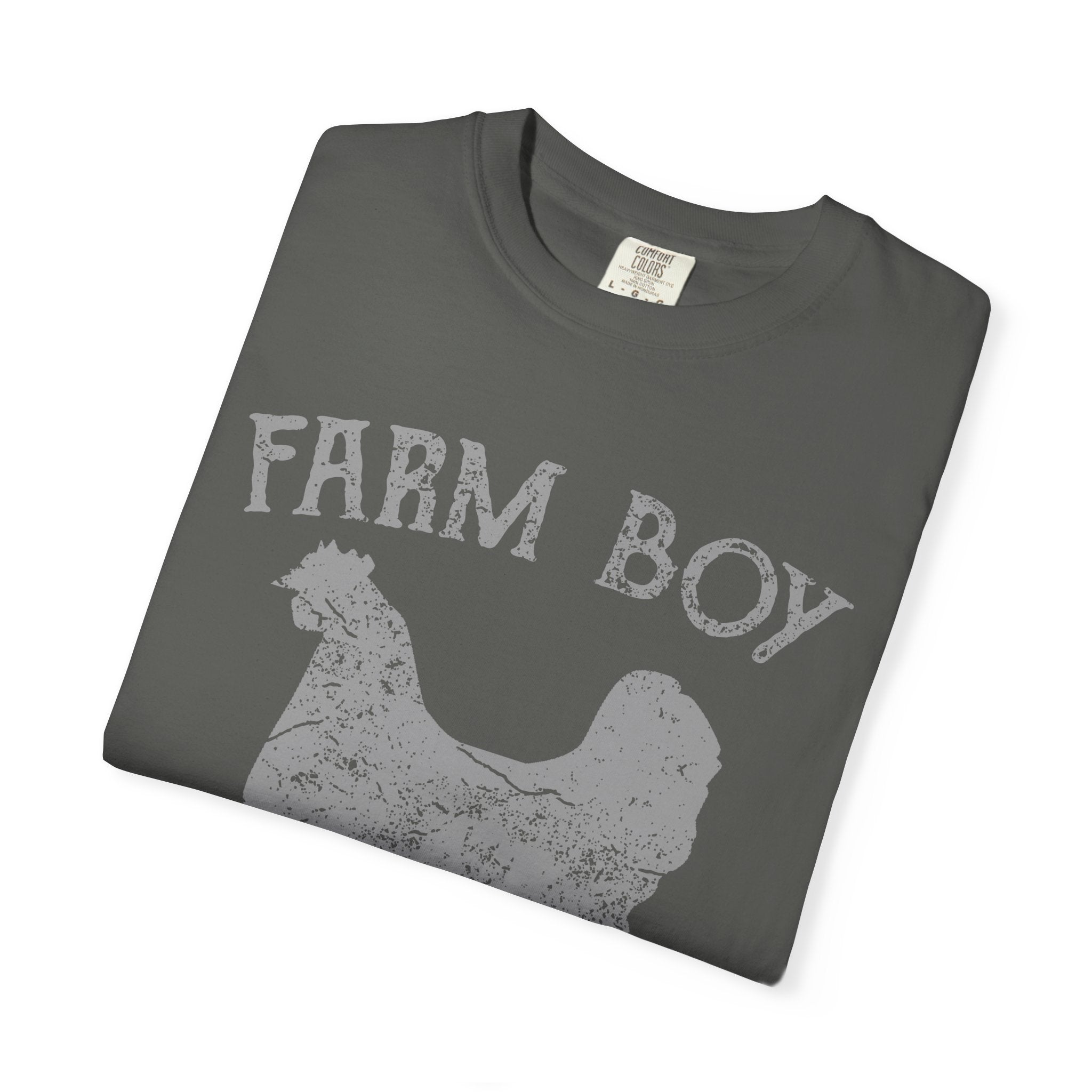 Farm Boy Fresh and Organic Graphic Print Rooster T-Shirt - Sinful Threads