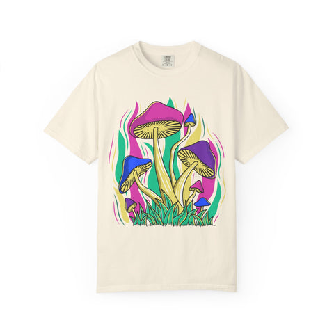 Psychedelic Mushroom Tee - Funky Art Cottagecore