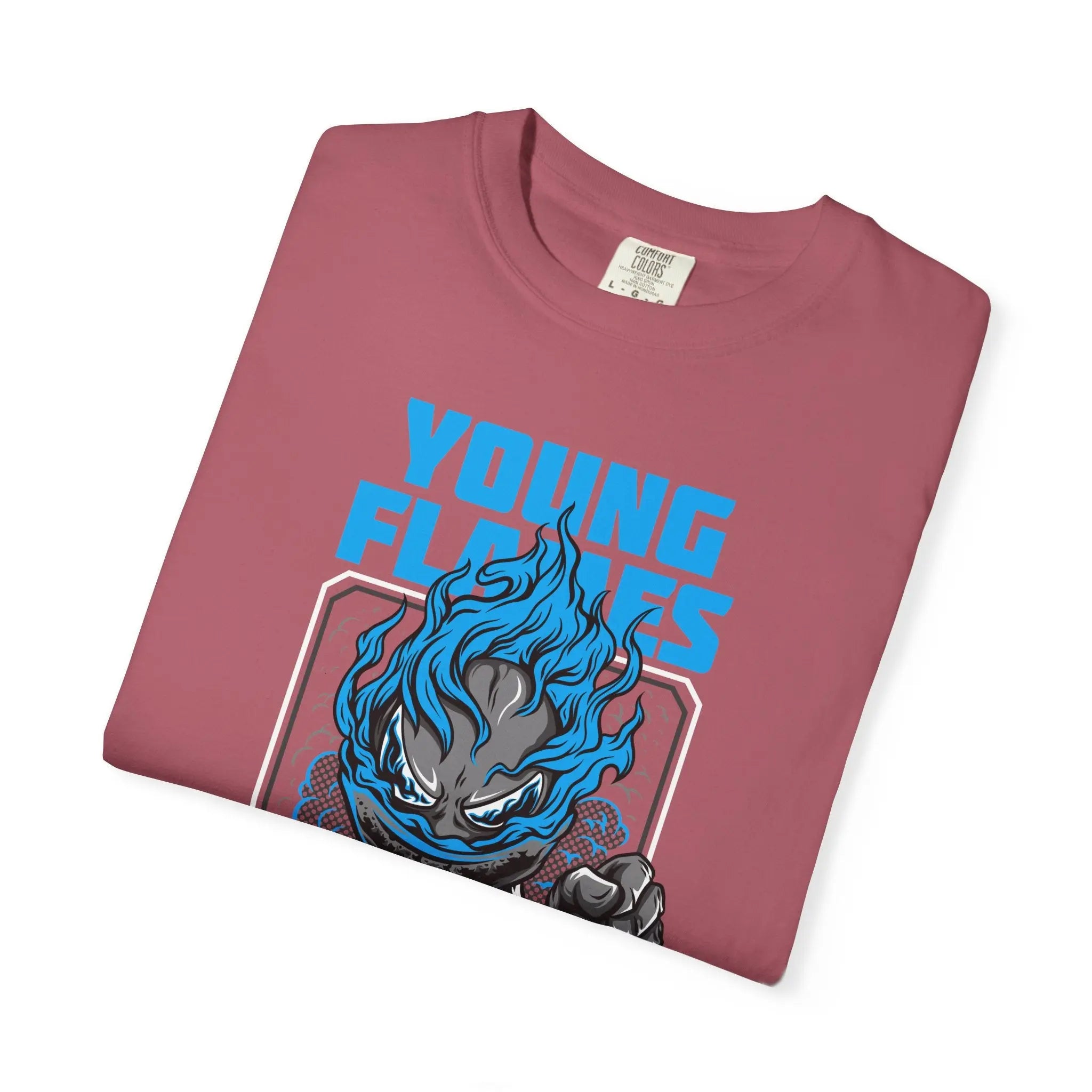 Young Flames Graphic T-Shirt Bold and Fierce Design - Sinful Threads