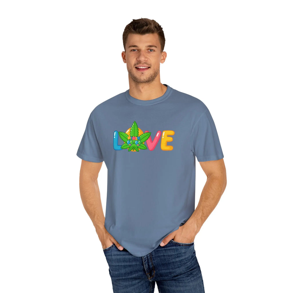 Love Stoner Graphic Shirt - Buy Minimalist Cannabis Valentine Gift - Sinful Threads