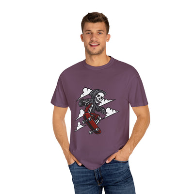 Grim Reaper Skate Shirt - Skeleton Tee - Cool Skater Gift - Sinful Threads