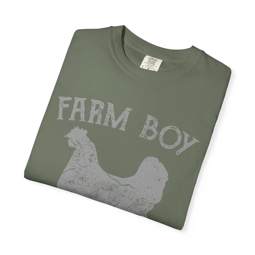 Farm Boy Fresh and Organic Graphic Print Rooster T-Shirt - Sinful Threads