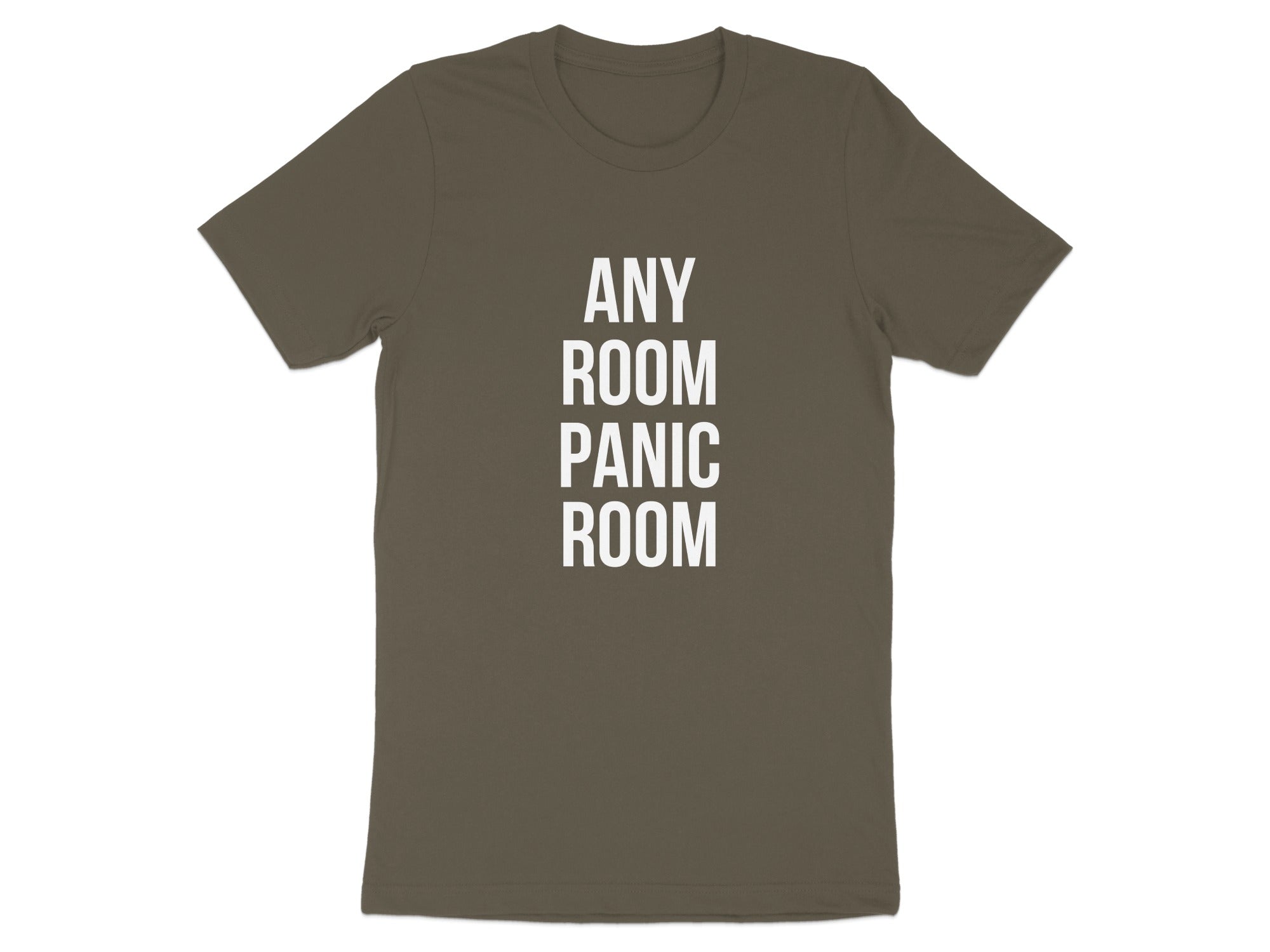 Any Room Panic Room White Text T-Shirt product