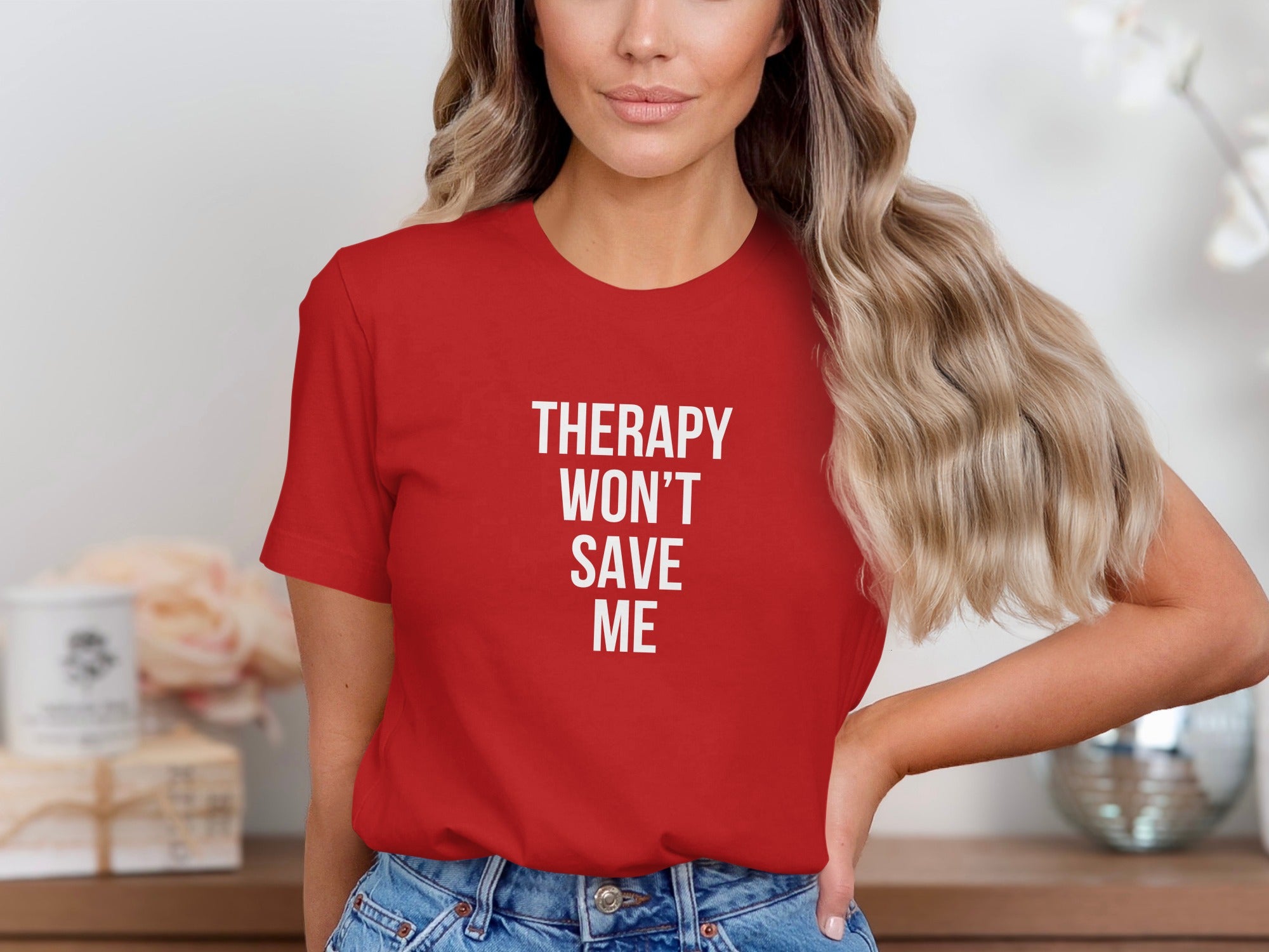 Therapy Won't Save Me Statement T-Shirt product type