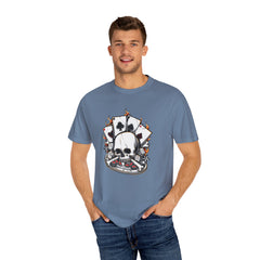 Skull Playing Cards Dice Gambling Casino Design T-Shirt