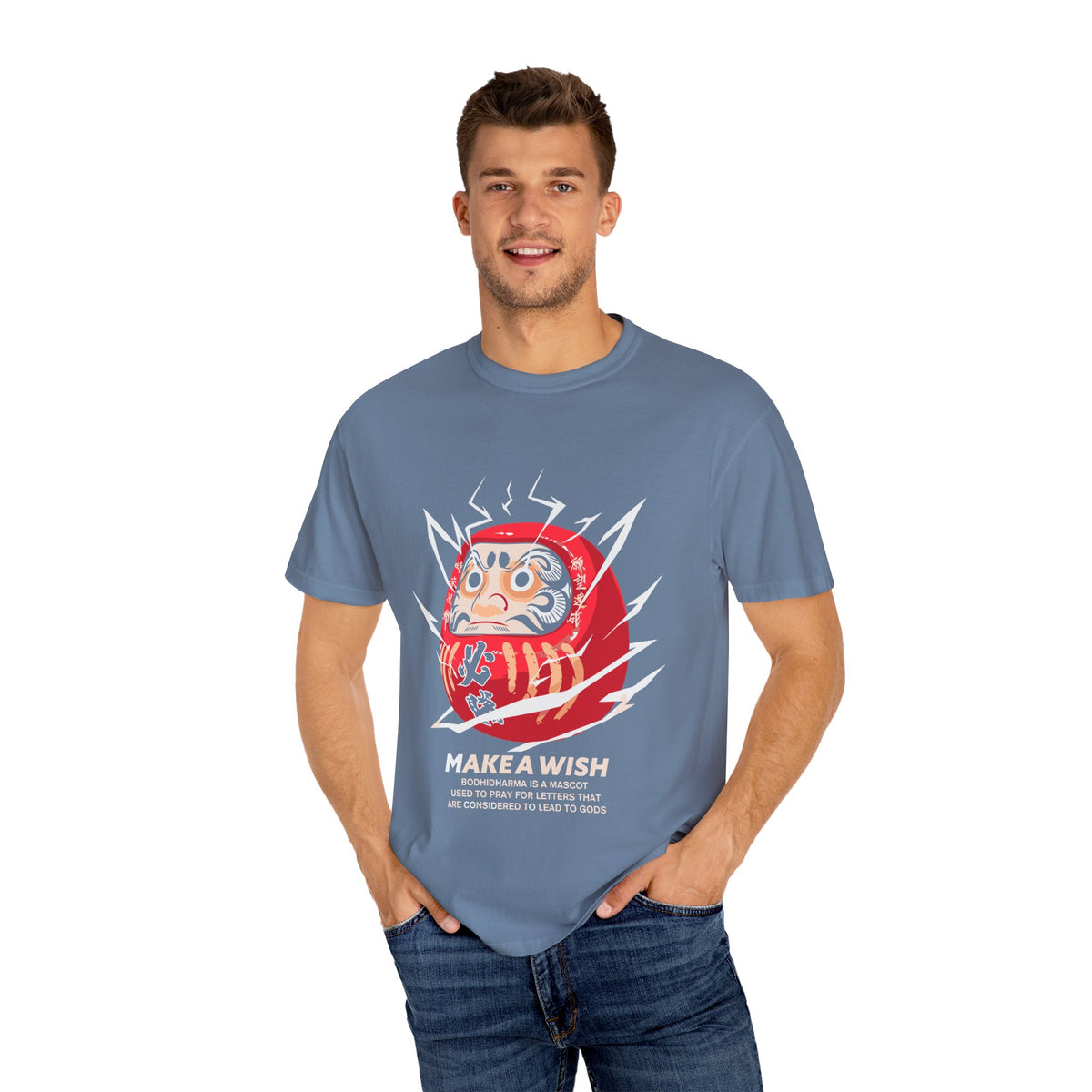 Daruma Good Luck Charm Japanese Graphic Tee Design