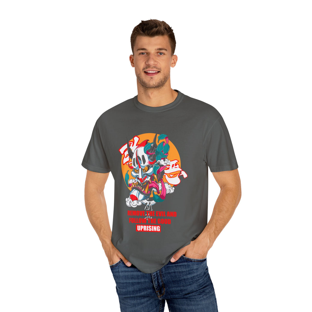 Oni Mask Japanese Demon Tee Uprising Art Streetwear