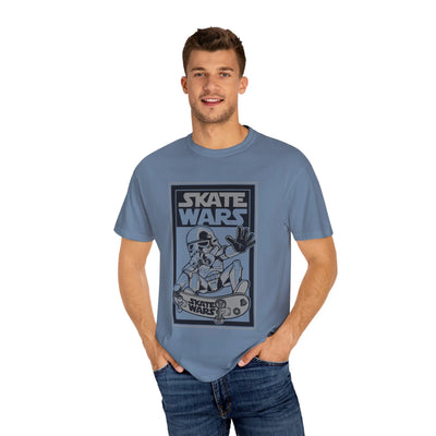 Skateboard Tee Gift - Sci Fi Trooper Funny Skate Wars - Sinful Threads
