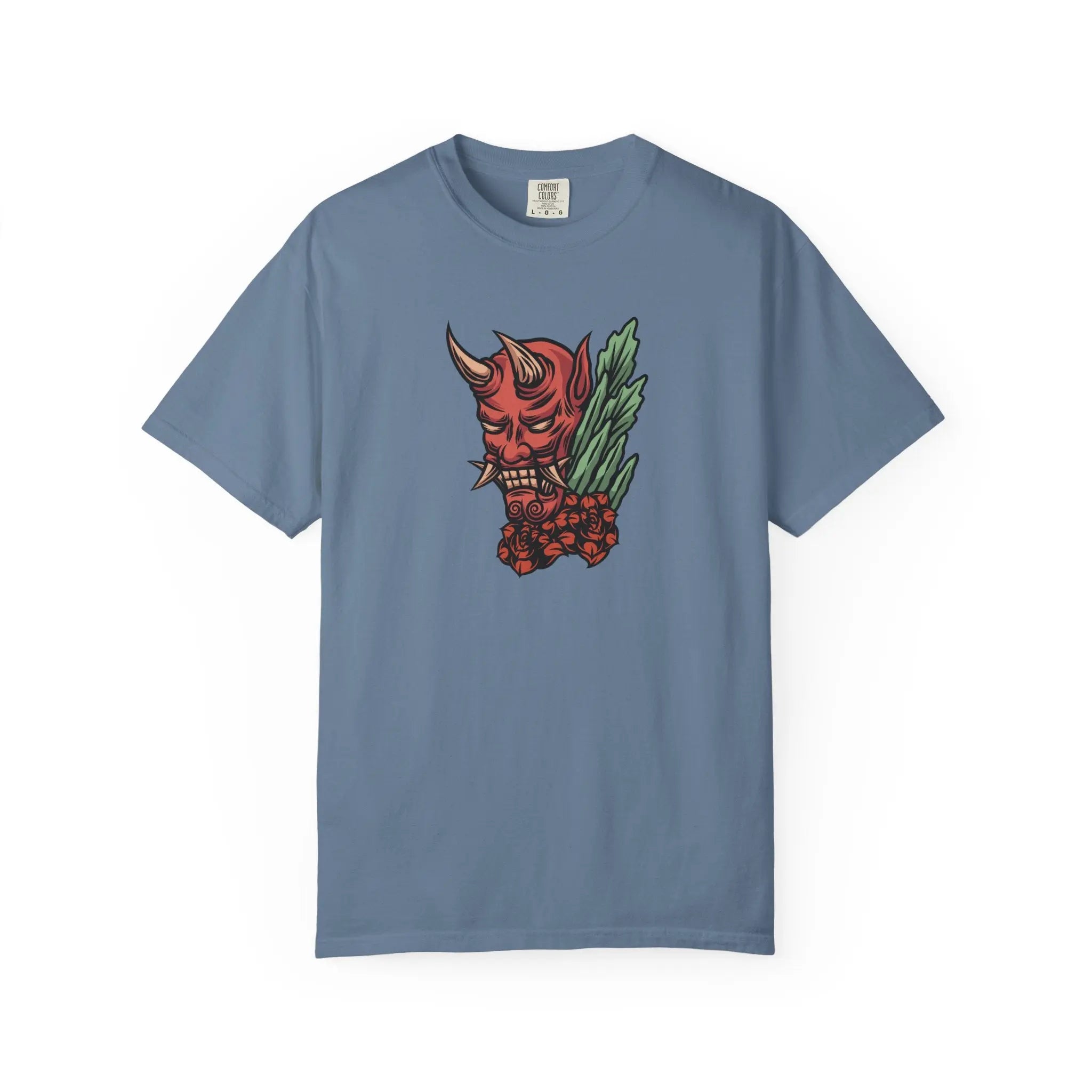 Oni Mask T Shirt - Japanese demon tee - Sinful Threads