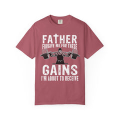 Father Forgive Gains Gym Shirt - Christian Humor Gift