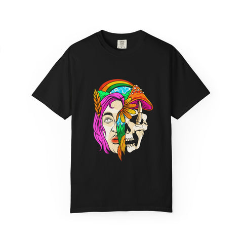Psychedelic Skull Tee - Colorful Trippy Clothing for Women