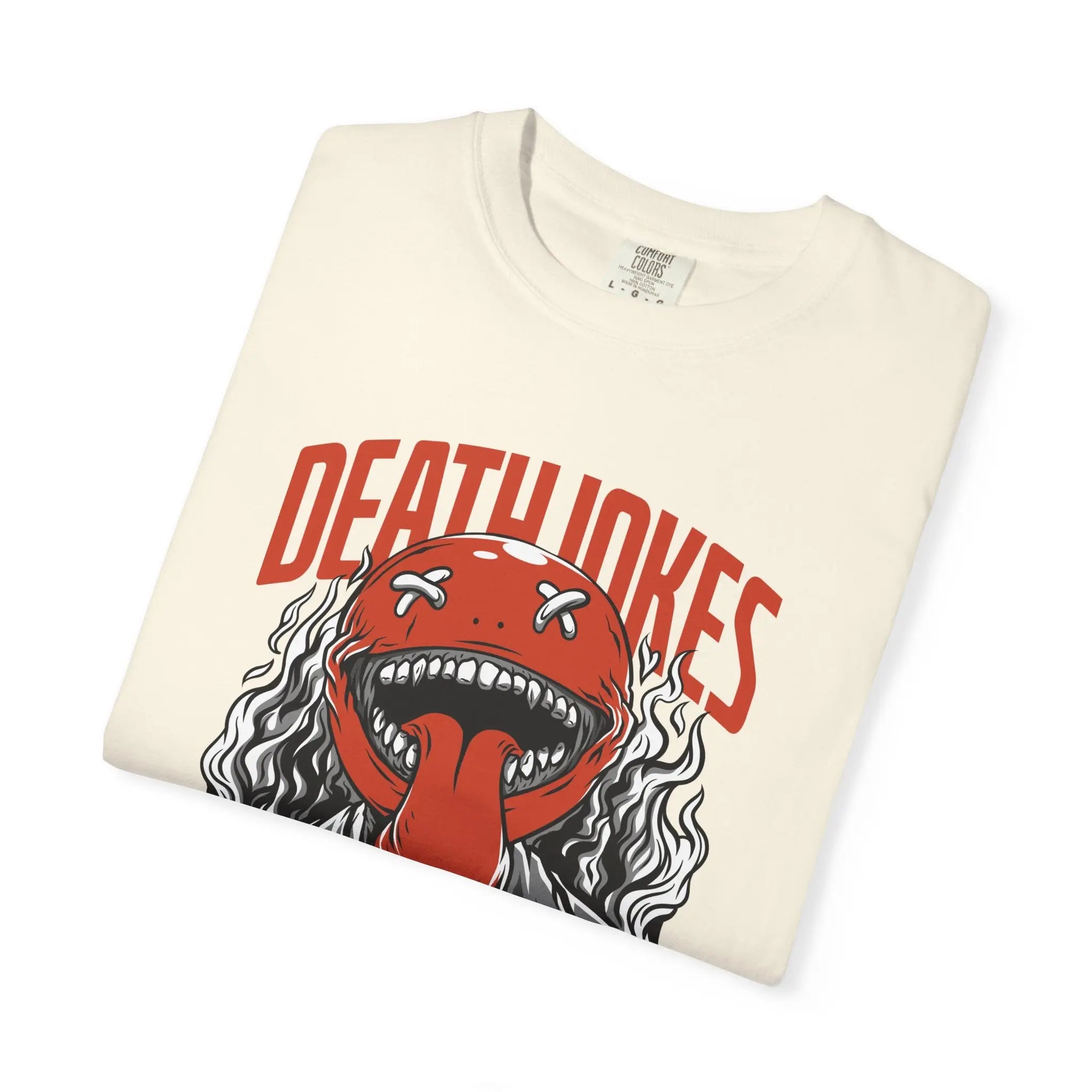 Death Jokes Graphic Tee with Unique Artwork T-Shirt - Sinful Threads
