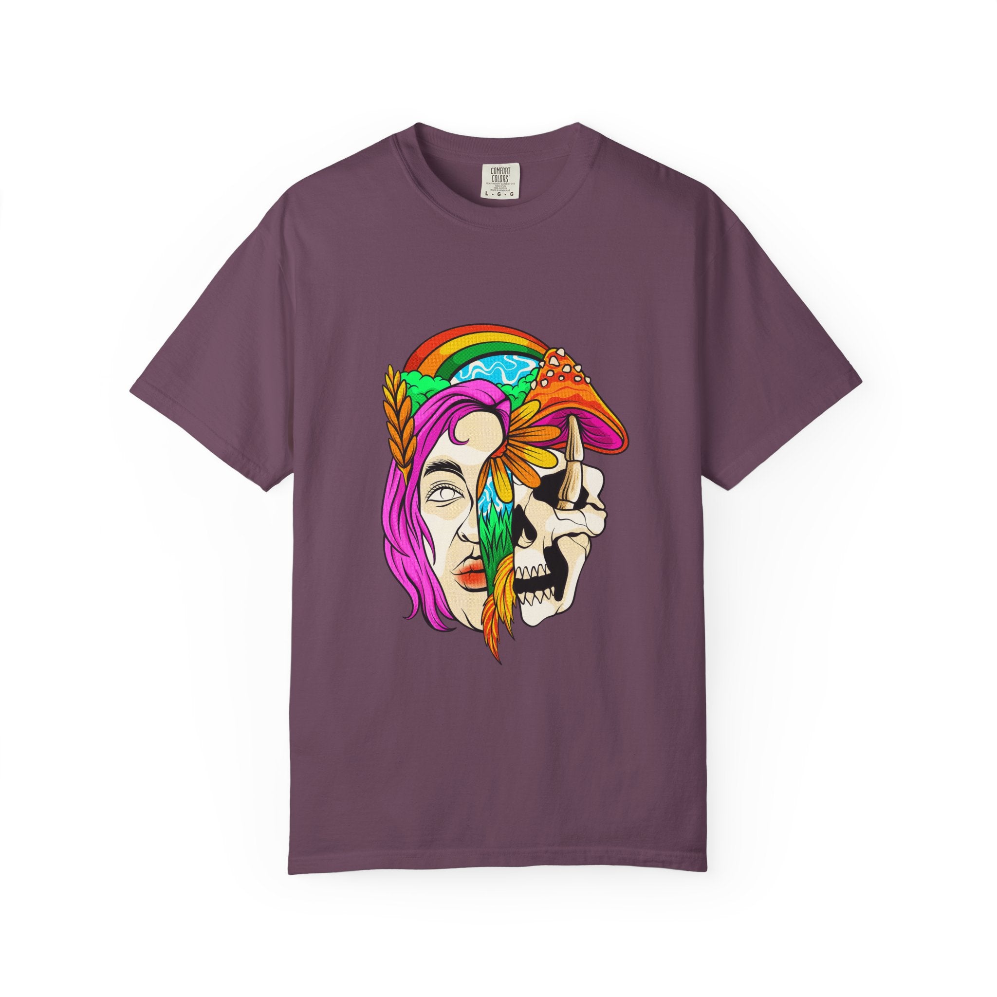 Psychedelic Skull Tee - Colorful Trippy Clothing for Women - Sinful Threads