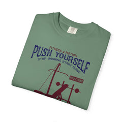 Fitness And Motion Bodybuilding Gym Push Yourself T-Shirt