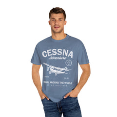 Cessna Adventure Travel Around The World Retro Airlines T-Shirt