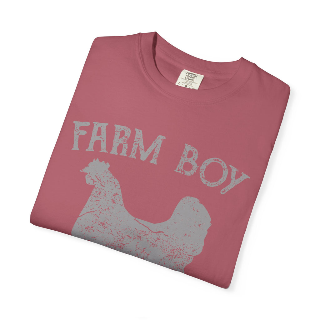 Farm Boy Fresh and Organic Graphic Print Rooster T-Shirt - Sinful Threads