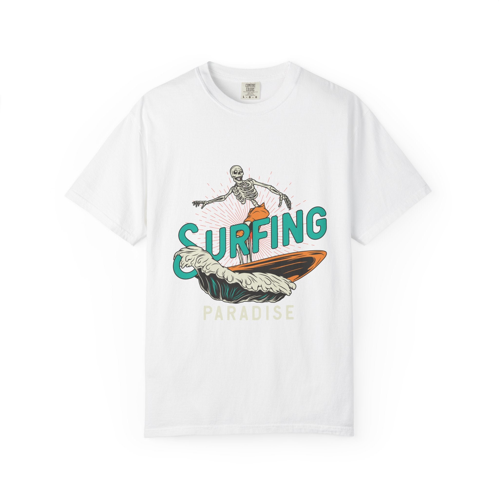 Surfing Skeleton Shirt - Funny Skeleton Tee - Retro Surf Gift - Sinful Threads