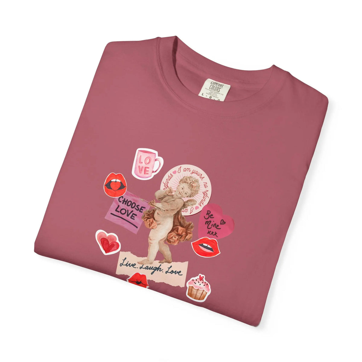 Romantic Graphic Cupid Love Quotes Valentine T-Shirt - Sinful Threads